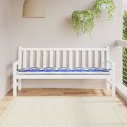 Vidaxl bankkussen gestreept 180x50x7 cm stof gestreept wit en blauw - afbeelding 1
