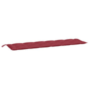 Vidaxl tuinbankkussen 200x50x7 cm oxford stof wijnrood - afbeelding 2