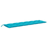 Vidaxl tuinbankkussen 200x50x7 cm stof turquoise - afbeelding 2