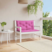 Vidaxl tuinbankkussens 2 st 100x50x7 cm stof roze - afbeelding 1