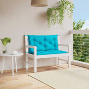 Vidaxl tuinbankkussens 2 st 100x50x7 cm stof turquoise - afbeelding 1