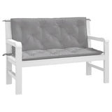 Vidaxl tuinbankkussens 2 st 120x50x7 cm oxford stof grijs - afbeelding 3