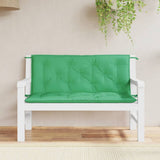 Vidaxl tuinbankkussens 2 st 120x50x7 cm oxford stof groen - afbeelding 1