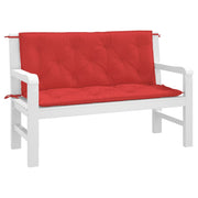 Vidaxl tuinbankkussens 2 st 120x50x7 cm oxford stof rood - afbeelding 3