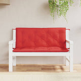 Vidaxl tuinbankkussens 2 st 120x50x7 cm oxford stof rood - afbeelding 1