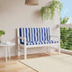 Vidaxl tuinbankkussens 2 st gestreept 120x50x7 cm stof wit en blauw