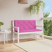 Vidaxl tuinbankkussens 2 st 120x50x7 cm stof roze - afbeelding 1
