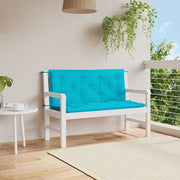Vidaxl tuinbankkussens 2 st 120x50x7 cm stof turquoise - afbeelding 1