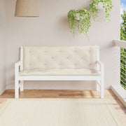 Vidaxl tuinbankkussens 2 st 150x50x7 cm oxford stof crèmewit - afbeelding 1