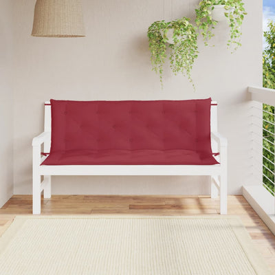 Vidaxl tuinbankkussens 2 st 150x50x7 cm oxford stof wijnrood