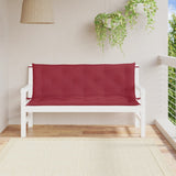 Vidaxl tuinbankkussens 2 st 150x50x7 cm oxford stof wijnrood - afbeelding 1
