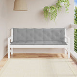 Vidaxl tuinbankkussens 2 st 180x50x7 cm oxford stof grijs - afbeelding 1