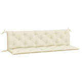 Vidaxl tuinbankkussens 2 st 180x50x7 cm oxford stof crèmewit - afbeelding 2