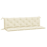 Vidaxl tuinbankkussens 2 st 180x50x7 cm oxford stof crèmewit - afbeelding 2