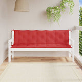 Vidaxl tuinbankkussens 2 st 180x50x7 cm oxford stof rood - afbeelding 1