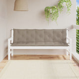 Vidaxl tuinbankkussens 2 st 180x50x7 cm oxford stof taupe - afbeelding 1