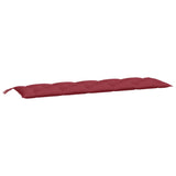 Vidaxl tuinbankkussens 2 st 180x50x7 cm oxford stof wijnrood - afbeelding 3