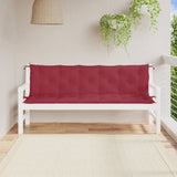 Vidaxl tuinbankkussens 2 st 180x50x7 cm oxford stof wijnrood - afbeelding 1