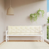 Vidaxl tuinbankkussens 2 st 200x50x7 cm oxford stof crèmewit - afbeelding 1