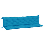 Vidaxl tuinbankkussens 2 st 200x50x7 cm oxford stof lichtblauw - afbeelding 2
