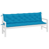 Vidaxl tuinbankkussens 2 st 200x50x7 cm oxford stof lichtblauw - afbeelding 3