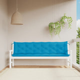 Vidaxl tuinbankkussens 2 st 200x50x7 cm oxford stof lichtblauw - afbeelding 1