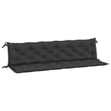 Vidaxl tuinbankkussens 2 st 200x50x7 cm oxford stof zwart - afbeelding 2