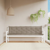 Vidaxl tuinbankkussens 2 st 200x50x7 cm oxford stof taupe - afbeelding 1