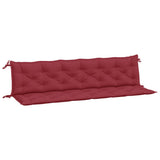 Vidaxl tuinbankkussens 2 st 200x50x7 cm oxford stof wijnrood - afbeelding 2