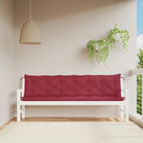 Vidaxl tuinbankkussens 2 st 200x50x7 cm oxford stof wijnrood - afbeelding 1