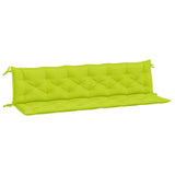 Vidaxl tuinbankkussens 2 st 200x50x7 cm oxford stof heldergroen - afbeelding 2