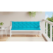 Vidaxl tuinbankkussens 2 st 200x50x7 cm stof turquoise - afbeelding 3