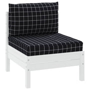 Vidaxl palletkussens 2 st ruitpatroon oxford stof zwart - afbeelding 3