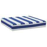 Vidaxl palletkussen gestreept 60x60x8 cm oxford stof blauw en wit - afbeelding 2