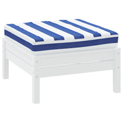 Vidaxl palletkussen gestreept 60x60x8 cm oxford stof blauw en wit - afbeelding 3