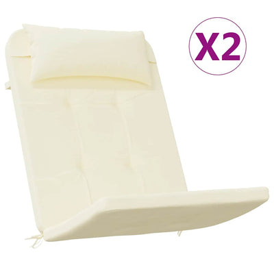 Vidaxl stoelkussens 2 st adirondack oxford stof crèmekleurig
