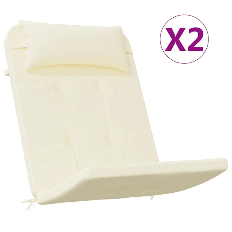 Vidaxl stoelkussens 2 st adirondack oxford stof crèmekleurig