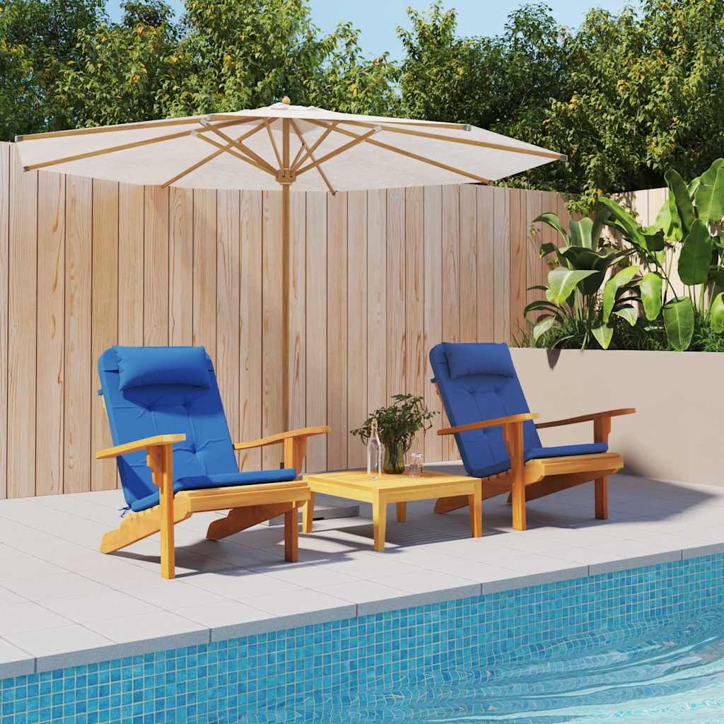 Vidaxl stoelkussens 2 st oxford stof blauw 58 x 77 x 4,5 cm
