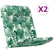 Vidaxl stoelkussens 2 pcs bladpatroon 58 x 77 x 4,5 cm oxford stof - afbeelding 3