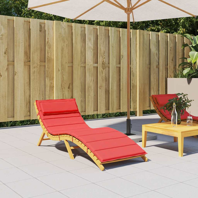 Vidaxl ligbedkussen 180x60x4 cm oxford stof rood