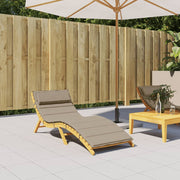 VidaXL Ligbedkussen 180x60x3 cm oxford stof taupe - afbeelding 1