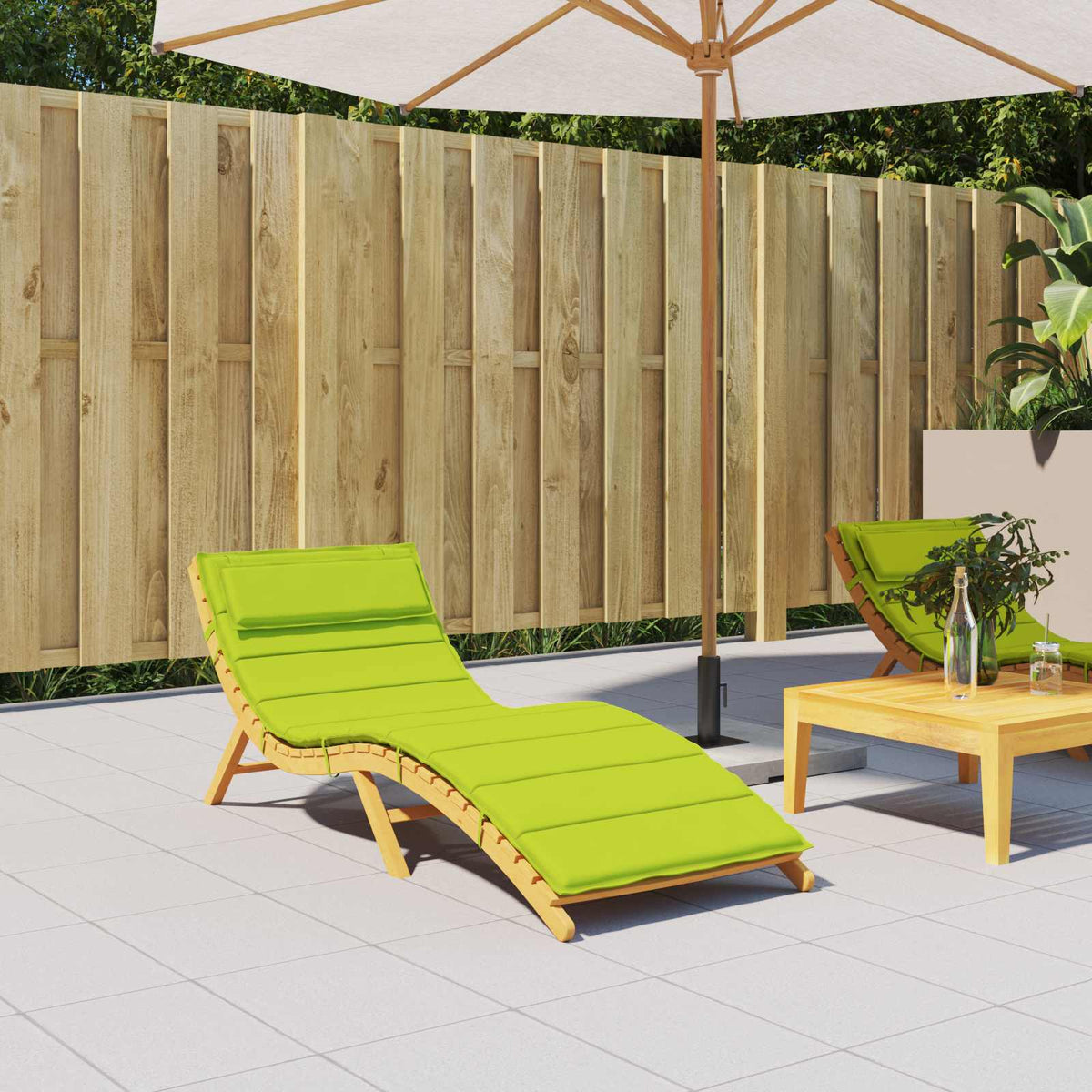 Vidaxl zon loungerkussen groen 178 x 60 x 4 cm oxford stof