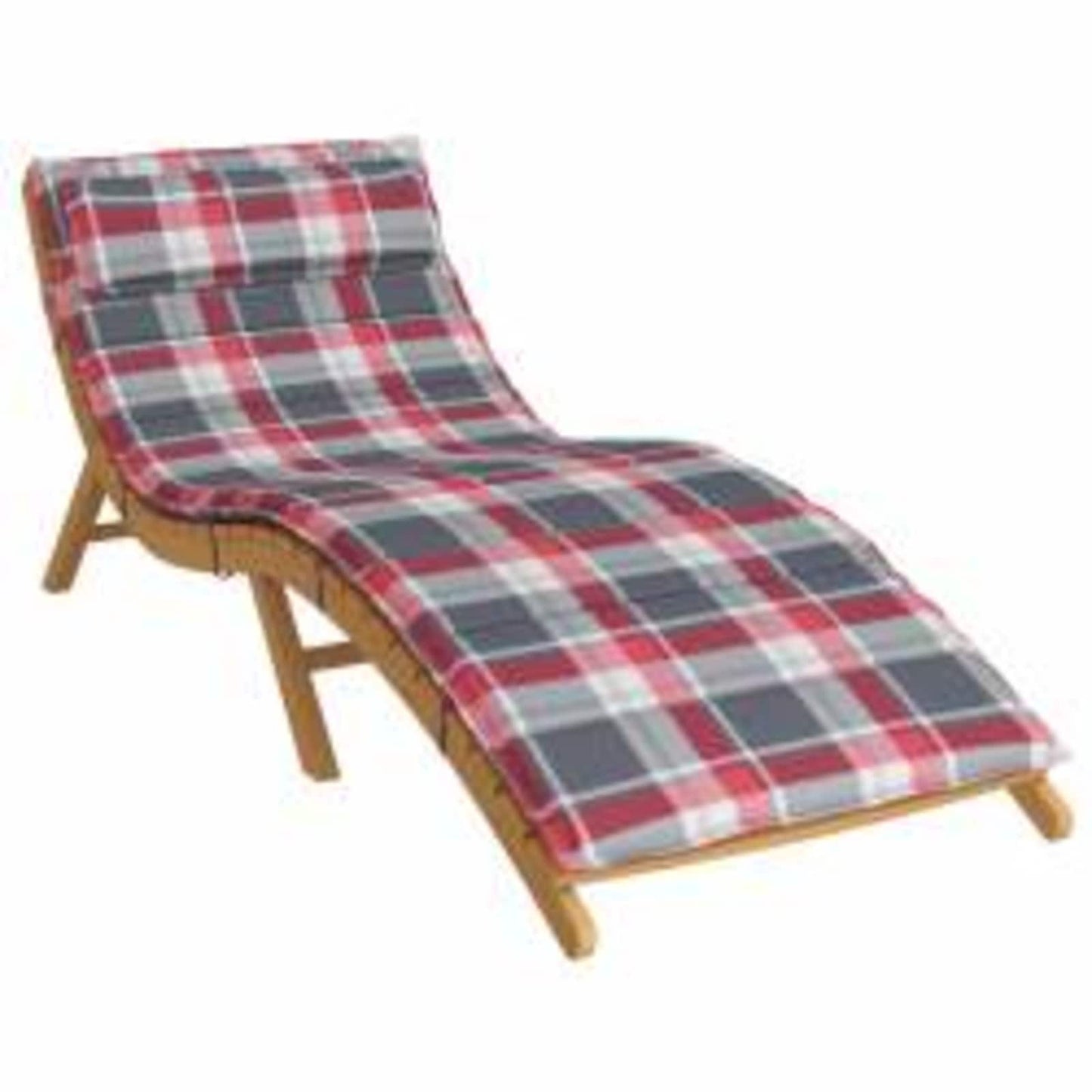 Vidaxl zon loungerkussen rood en grijs 178 x 60 x 4 cm oxford stof