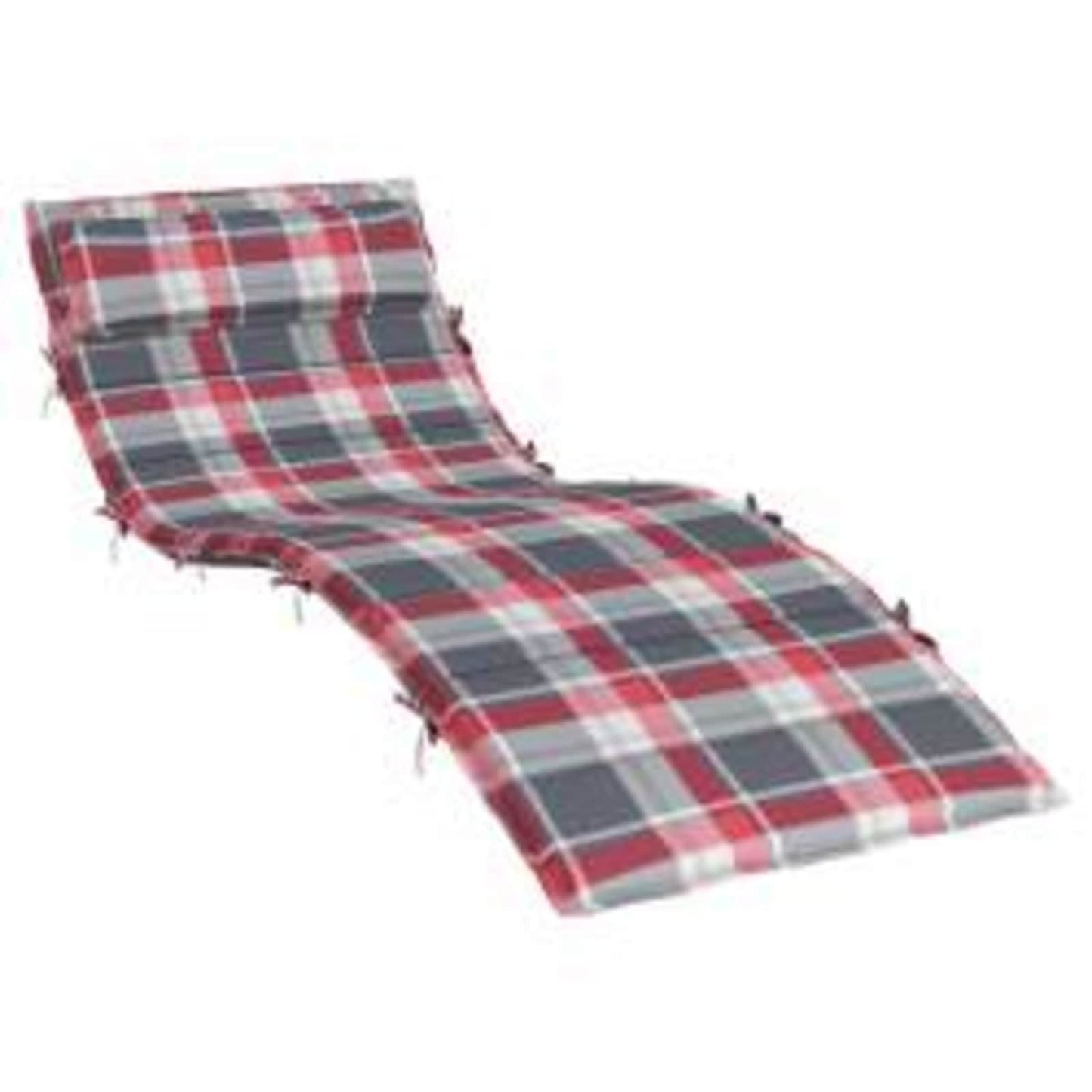 Vidaxl zon loungerkussen rood en grijs 178 x 60 x 4 cm oxford stof