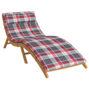 Vidaxl zon loungerkussen rood en grijs 178 x 60 x 4 cm oxford stof - afbeelding 2