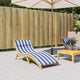 Vidaxl ligbedkussen gestreept 180x60x4 cm oxford stof blauw en wit