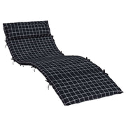 Vidaxl zon loungerkussen geruit zwart 178 x 60 x 4 cm oxford stof - afbeelding 2
