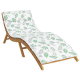 Vidaxl zon loungerkussen wit en groen 178 x 60 x 4 cm oxford stof - afbeelding 1