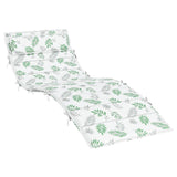 Vidaxl zon loungerkussen wit en groen 178 x 60 x 4 cm oxford stof - afbeelding 2