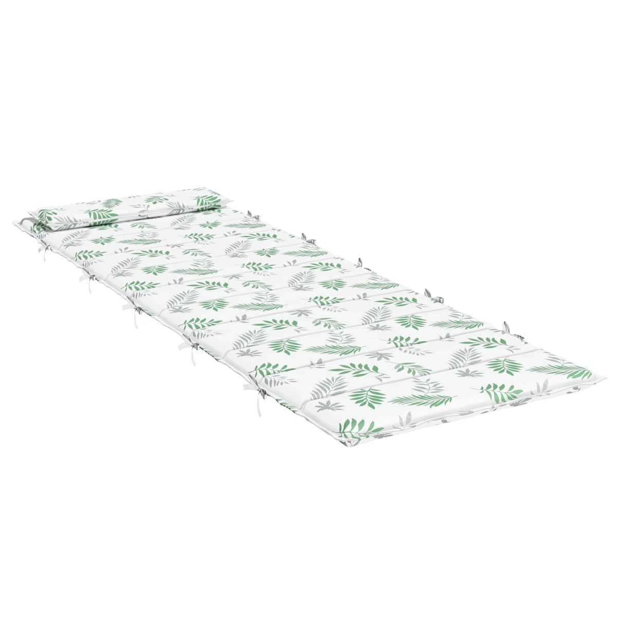 Vidaxl zon loungerkussen wit en groen 178 x 60 x 4 cm oxford stof